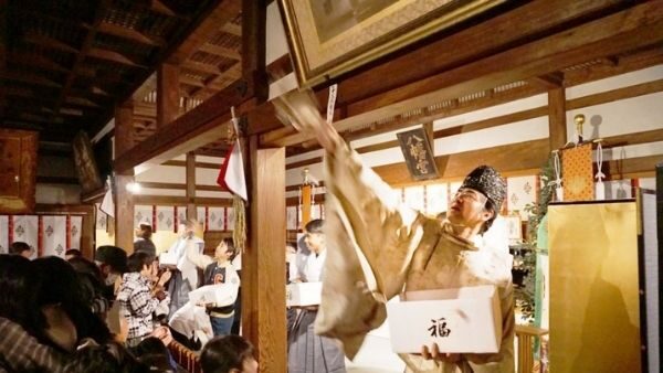 安江八幡宮で節分祭・豆まき＆ポンギーで恵方巻♪（2月3日）
